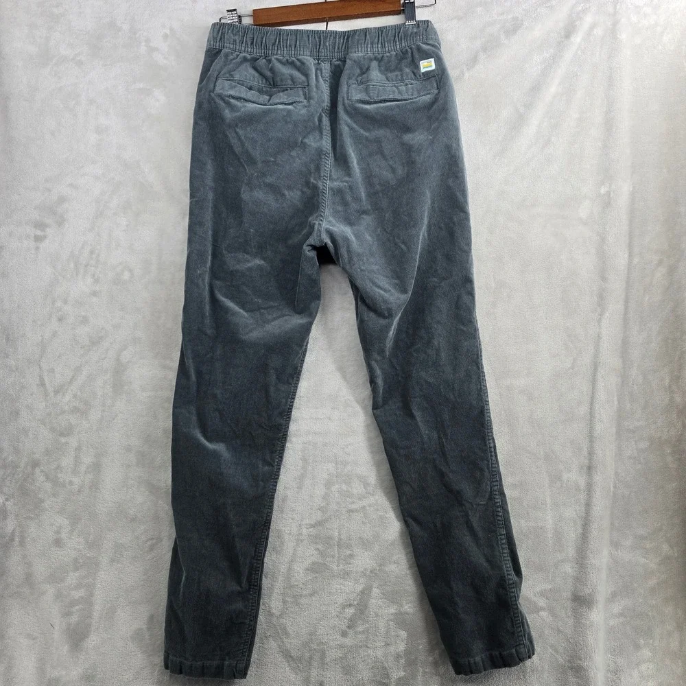 Vuori Mens Corduroy Pants Size Small Elastic Waist Casual‎ Drawstring Gray